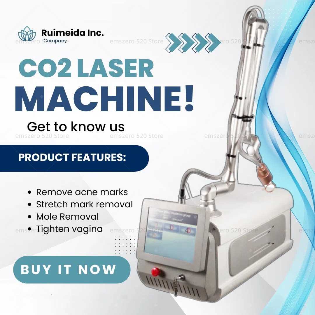 Portable Painless Co2 Fractional Laser Scar Removal Machine for Skin Rejuvenation Wrinkle Remover and Pigment Remove