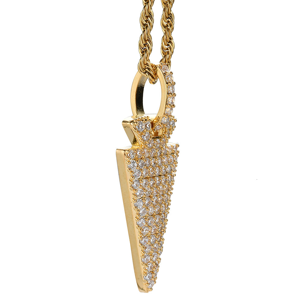 Luxury Designer New Arrival Arrow Radish Full Iced Out Hip Hop Moissanite Statement Pendant Necklace Pass the diamond tester