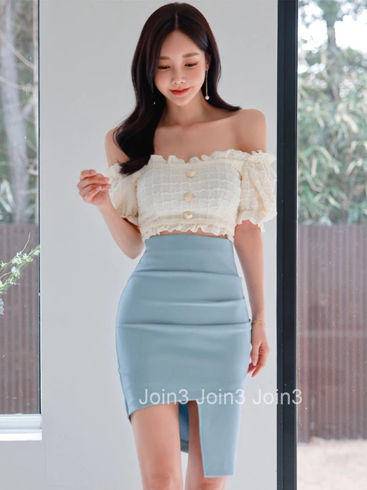 New Fashion Summer Fake 2 Pieces Party Prom Short Dress Women Chic Sexy Off-Shoulder Slim Wrap Hip Midi Irregular Mujer Vestidos