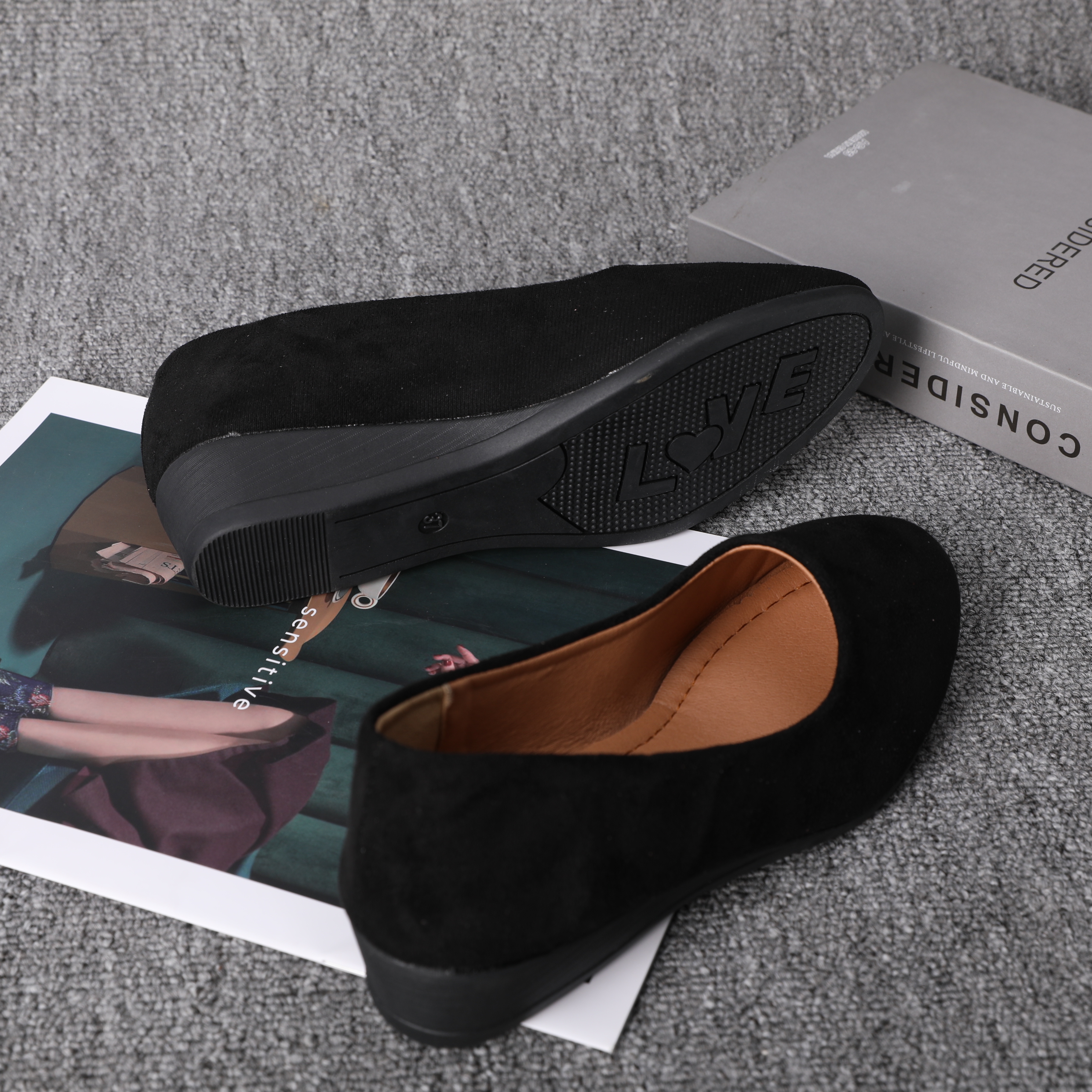 222-Women's Four Seasons Cloth Shoes Pumps Elegant Slice Work Shoes