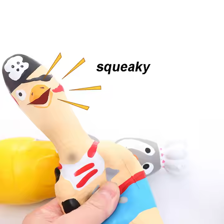Latex Chicken Squeaky Puppy Toy Interactive Pet Soft Rubber Chewy Toys for Small Medium Large Dogs Latex Screaming Pet Toys 2pcs/Pack