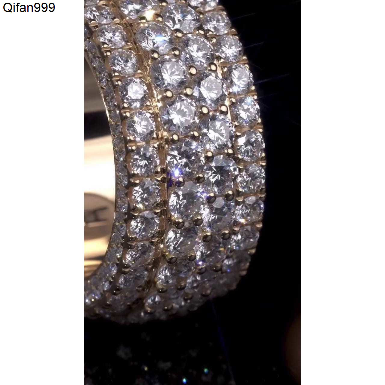 Big Pointers VVS Moissanite Ring Iced Out Wedding Band for Men Pass Diamond Test