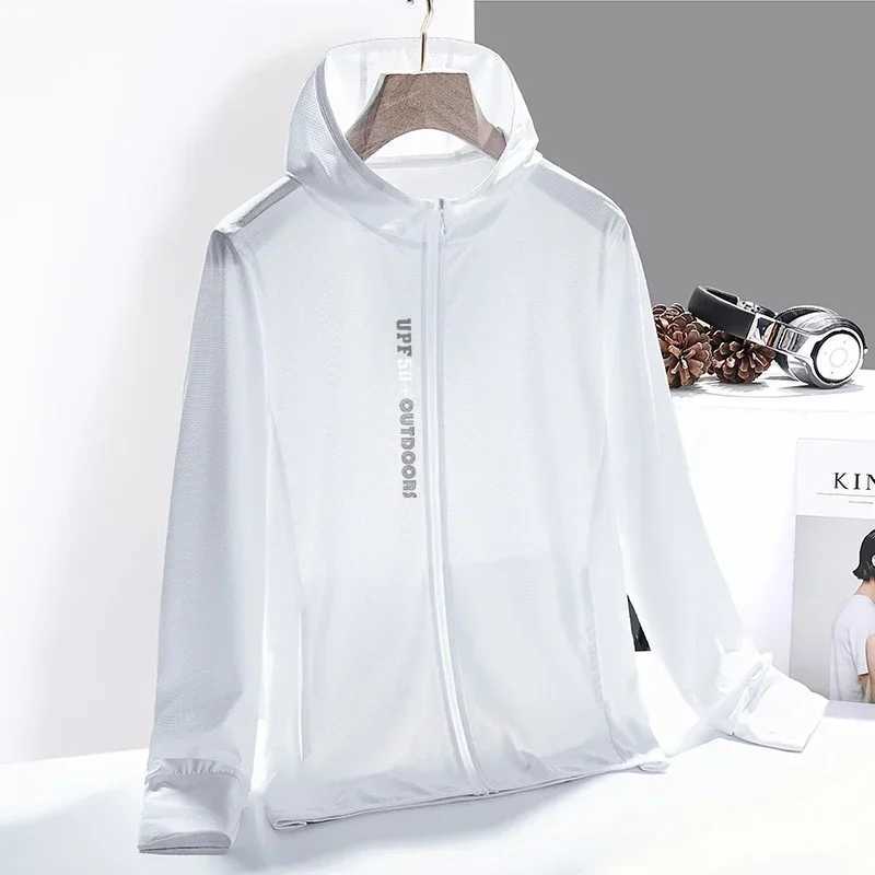 Outdoor Hiking Sun Protection Clothing Summer Men Cooling Jacket UV Lightweight Long Sleeve Hoodie Zip Up Shirt Women Fishing Coat W250623
