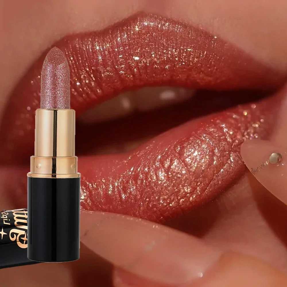 6Colors Glitter Metallic Lipstick Waterproof Long Lasting Diamond Pearlescent Lipstick Sexy Lipgloss Moisturizing Lips Makeup XJ250623