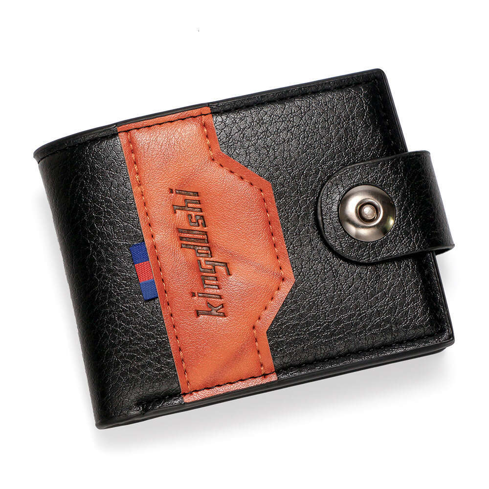 New Men's Short Style Multi-Functional Magnetic Large Capacity Multi-Card Slot Dollar Wallet