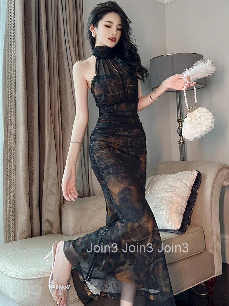 Summer Elegant Women Evening Long Dress Chic Sexy Halter Bodycon Maxi Party Club Beach Prom Robe Femme Mujer Stretchy Vestidos