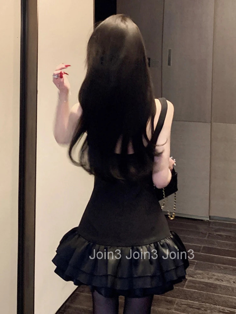 Women Clothes Black Sexy Strap Backless Slim Mini Short Dress Elegant Fashion Party Club Prom Vestidos Beach Casual Summer New