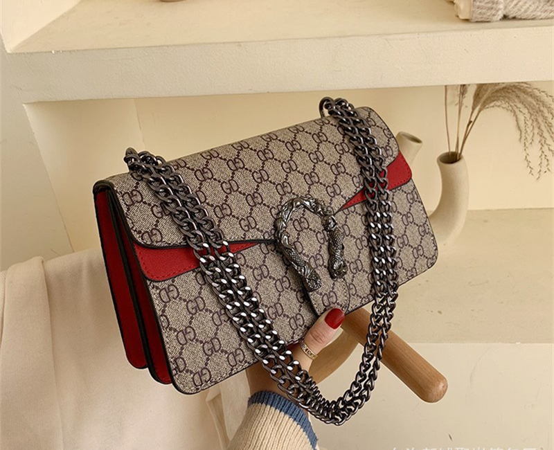 hot free shipping designer Shoulder bag for woman casual classic flap Patchwork vintage fashion cross bag black red