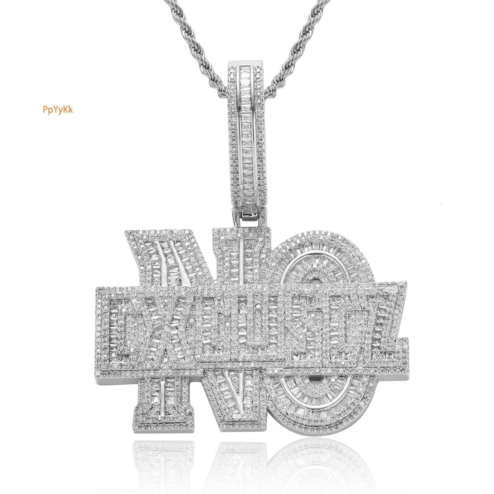 Luxury Moissanite Pendant Letter Iced Out Hip Hop Chain Trendy Swag Unisex Accessory Pass the diamond tester
