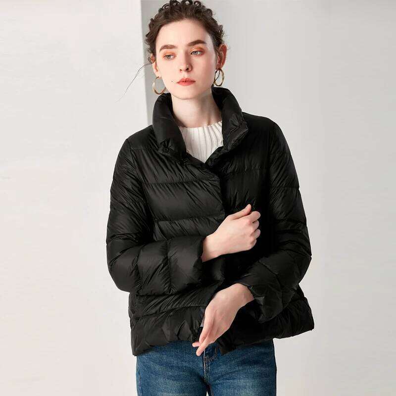 New Winter Women Ultra Light Down Stand Coat Brand Jackets Weightless Parkas Bread Collar Warmness Puffer Jacket
