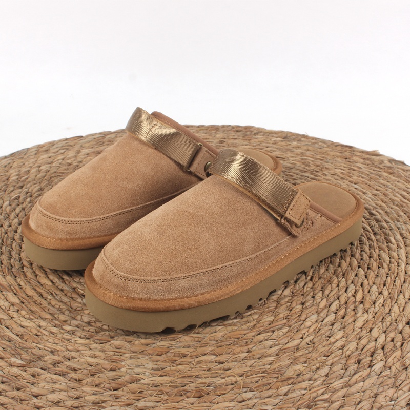 Designer Goldencoast II Branded Suede Clogs Slingback Slippers