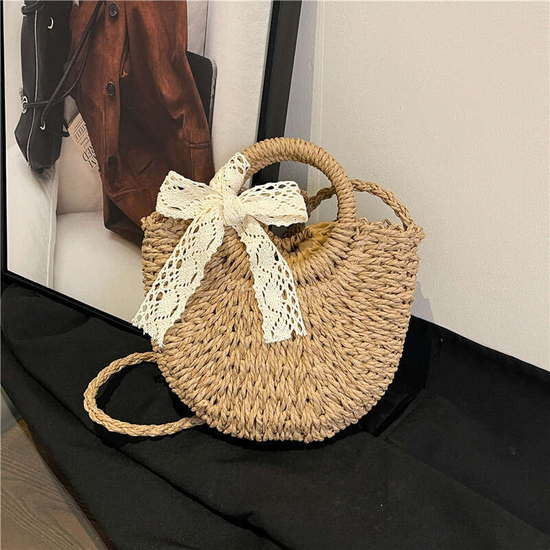 2025 New Trend Casual Spring Summer Large Capacity Shoulder Crossbody Beach Straw Woven Women's Bag