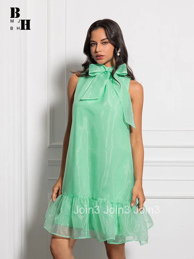 New Fashion Summer Lady Organza Vacation Beach Loose Dress Women Clothing Sweet Sexy Sleeveless Short Mini Party Prom Vestidos