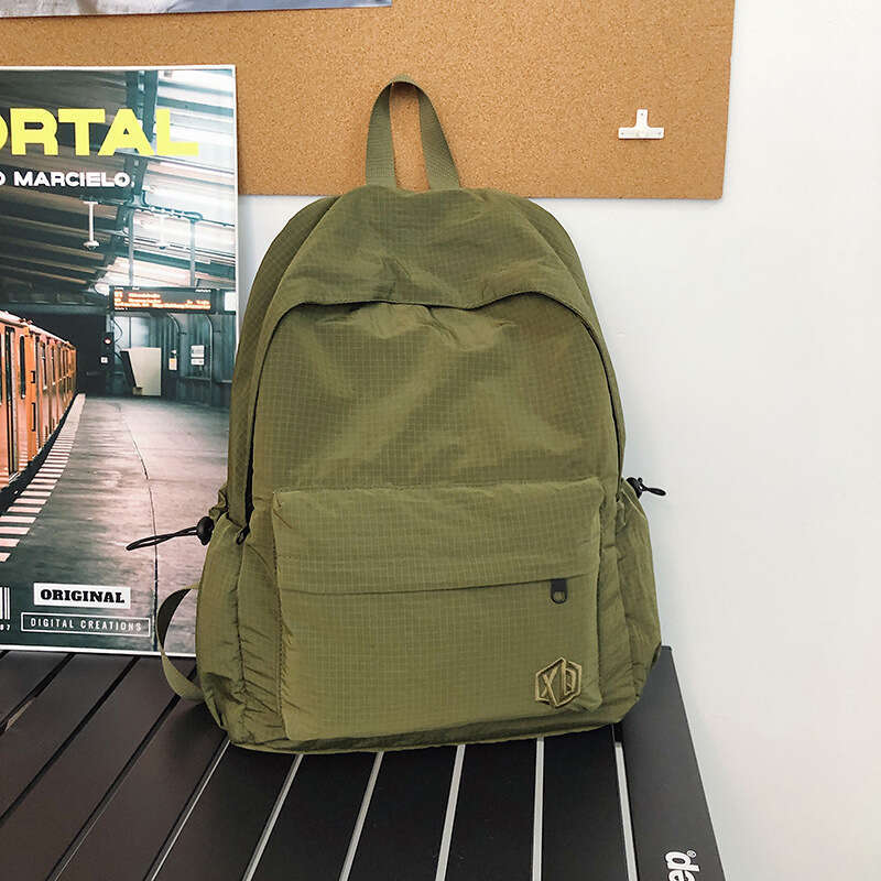 Minimalist Backpack Female College Casual Large Capacity Travel Backpack, Preppy Style for Male High School Students, Trendy Double Shoulder Bag