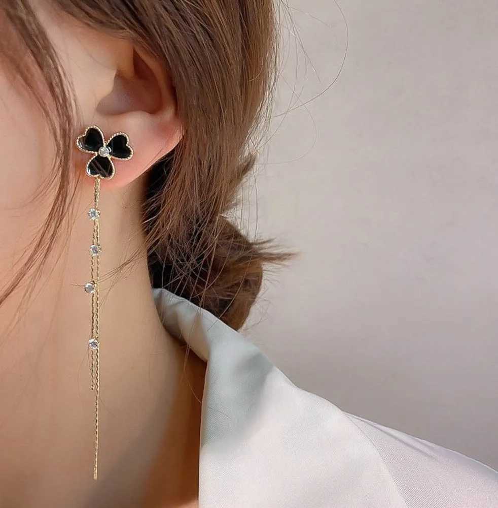10Pairs/Lot New Korean Fashion Shiny Pearl Geometric Tassel Hook Earrings For Women Long Dangle Pendants Mix Style Jewelry Gift XJ250623