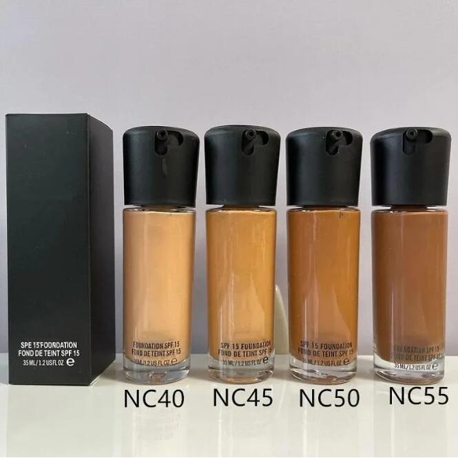 Face Foundation 35ml Highlighter Makeup liquid Foundation Fix Fluid 15 Concealer Cosmetics multi color