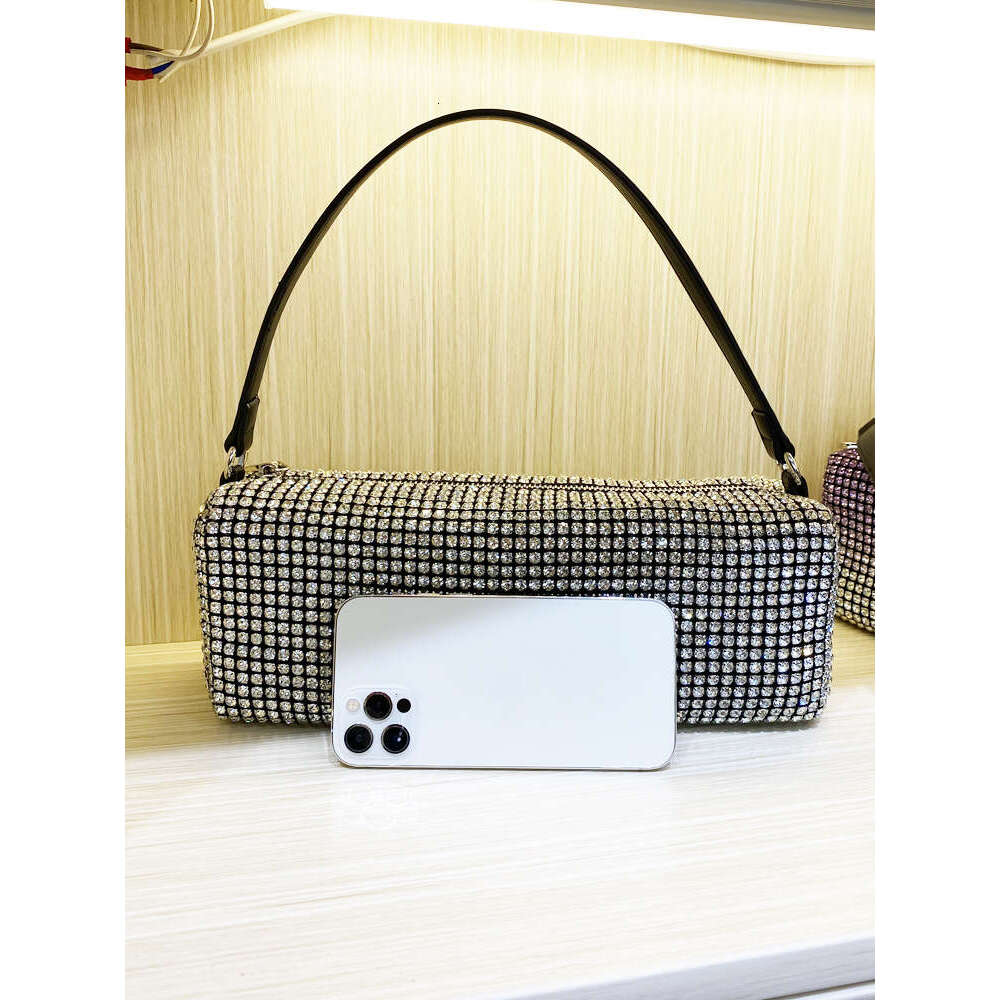 Trendsetting Rhinestone Adorned Evening Tote - Luxury Chain Shouldered Cross Body