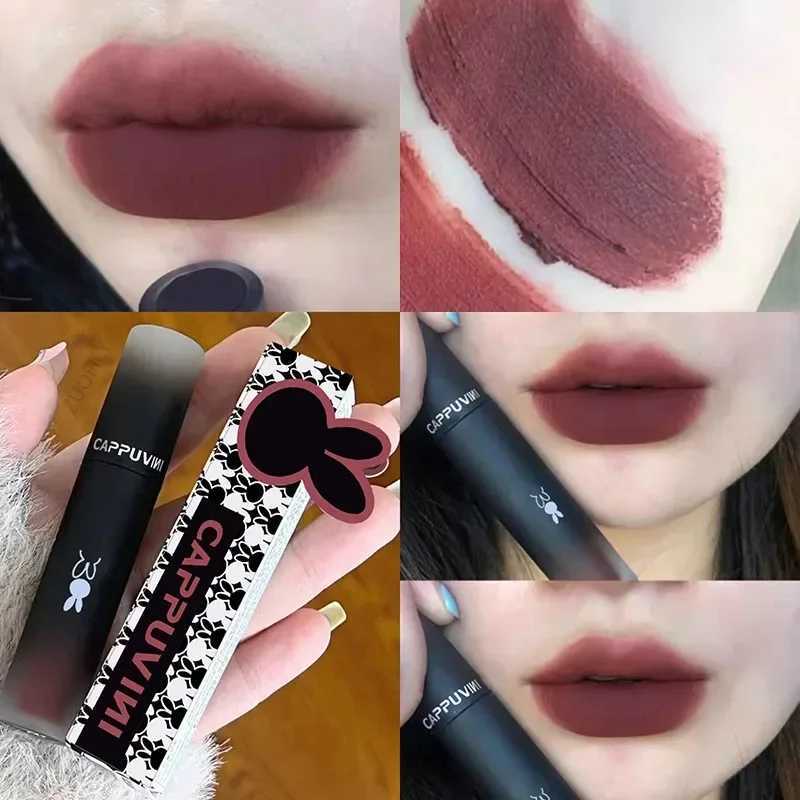 6 Colors Velvet Matte Lip Mud Liquid Lipstick Waterproof Nude Lip Gloss Long Lasting Non-stick Cup Sexy Women Lip Glaze Cosmetic XJ250623