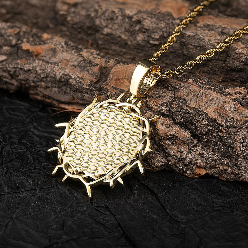 Moissanite Jewelry Hip Hop Cross Pendant Men's Niche Punk Stylish Diamond Inlaid Trendy Necklace Druzy jewelry