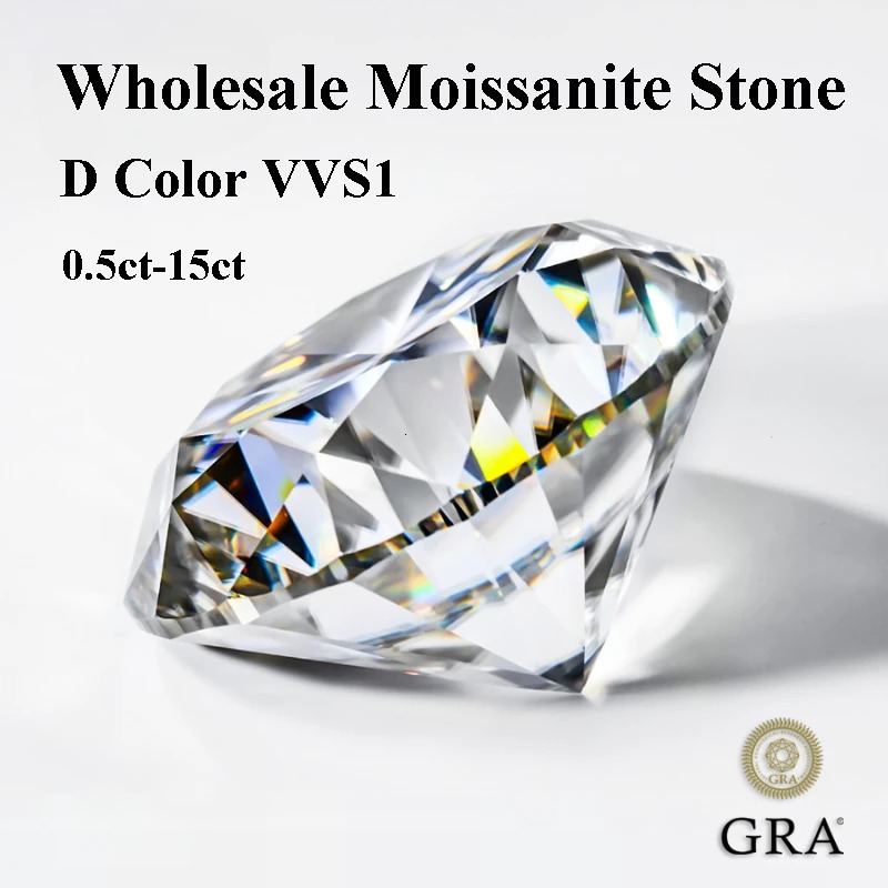 Wholesale Stone 0.5ct-15ct D Color Round Cut Vvs1 Prices Gemstone for Jewelry Making with GRA Certificate 250617
