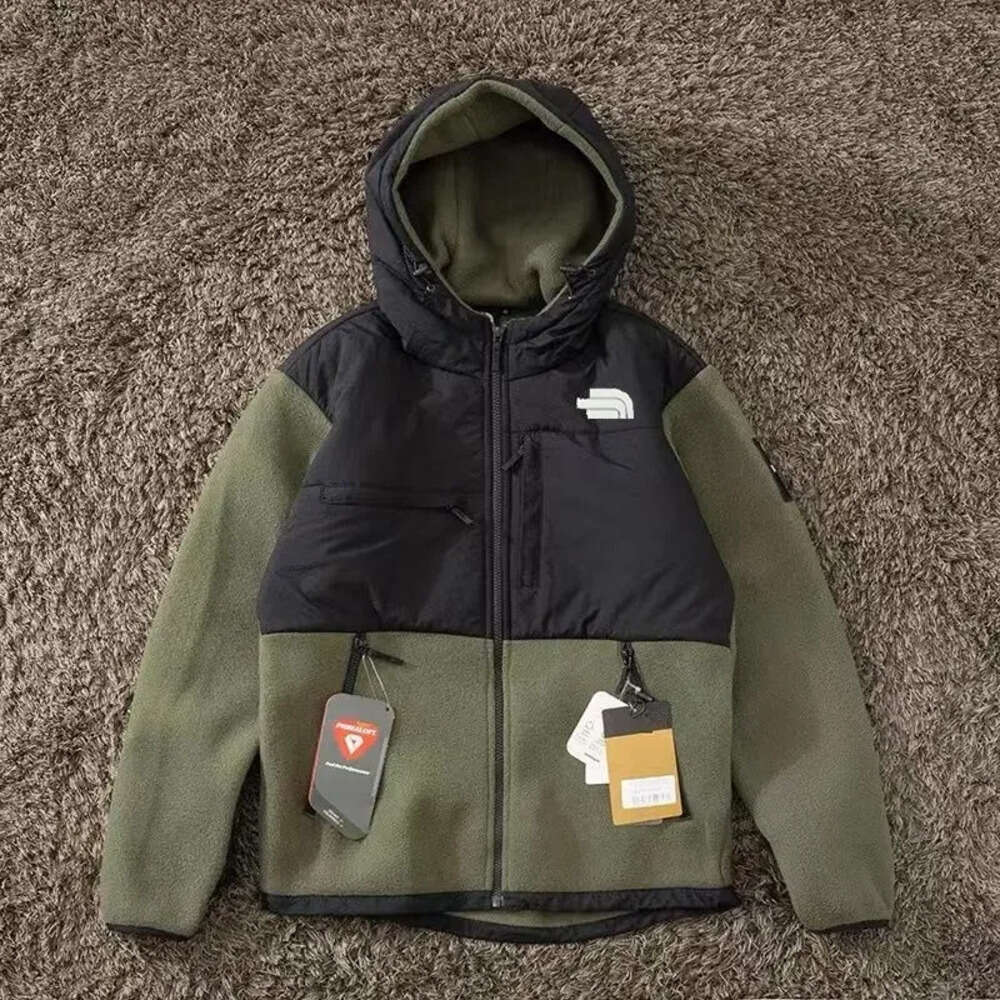 Men Jacket Designer Coats Outdoors Polar Fleece Hooded Jacket Leisure Thickened Collar Cotton Cardigan Fashion Outdoor Sport Windbreaker Warm Coat Top Gfit