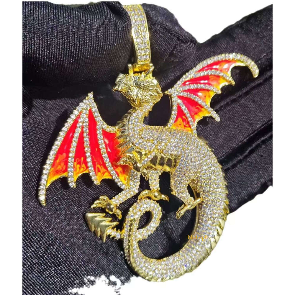 Designer Moissanite Dia Necklace for Mens Cuban Chain Pendant Iced Out 3d Sier Initial Vvs Link Hip Hop Jewelry Men Gift Fashion Olc0