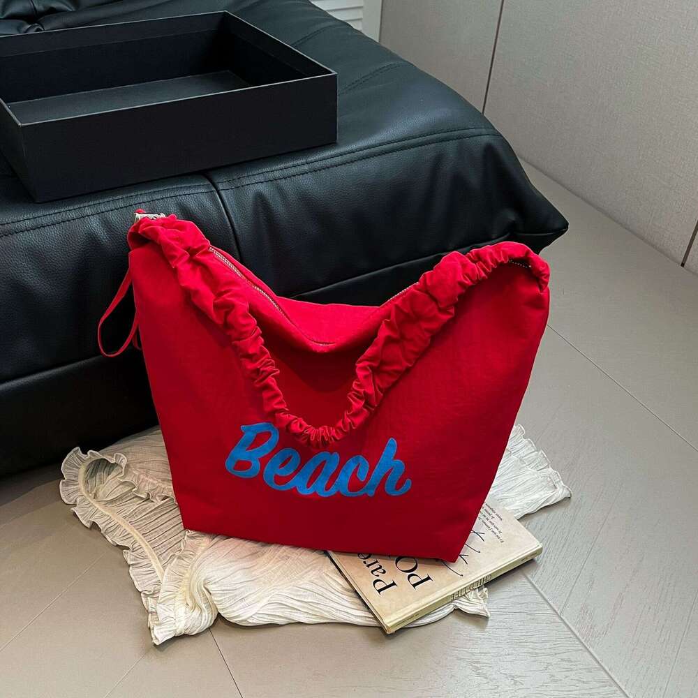 Crossbody Shoulder Trendy Versatile Tote Women New Fashion Pleated Nylon Bag Large Capacity for Work Commute