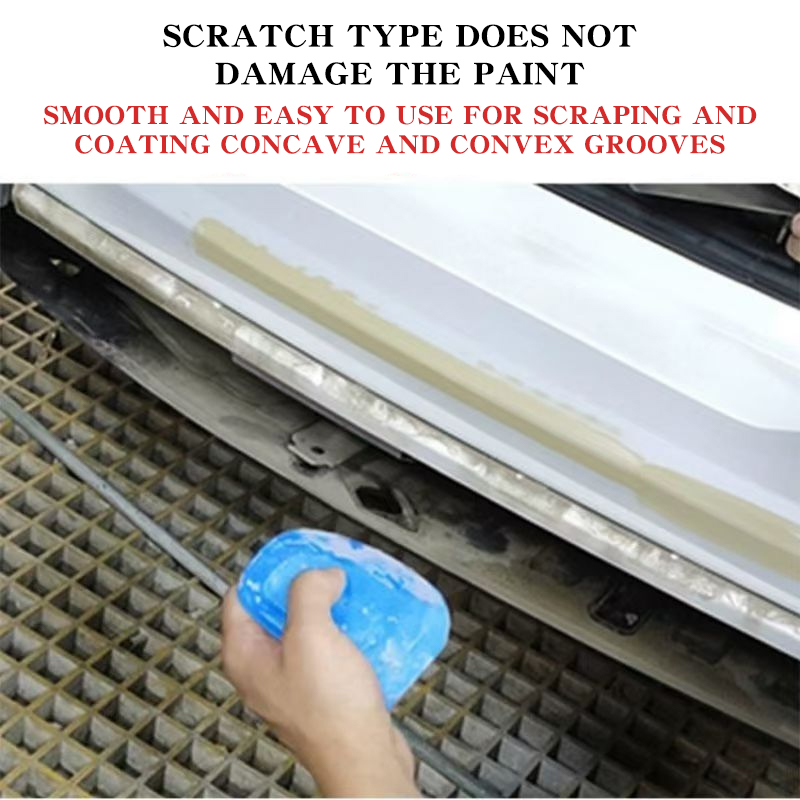 Rubber scraper, car furniture film putty scraper, multifunctional soft rubber semi-circular arc-shaped scraper