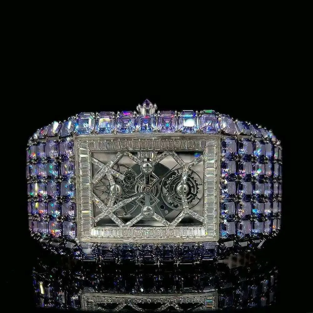 Men watch The dazzling charm of gemstone-decorated wristwatches Moissanite diamond Watch Iced Out Watches VVS Luxury Fully Wholesale price Free and fast delivery