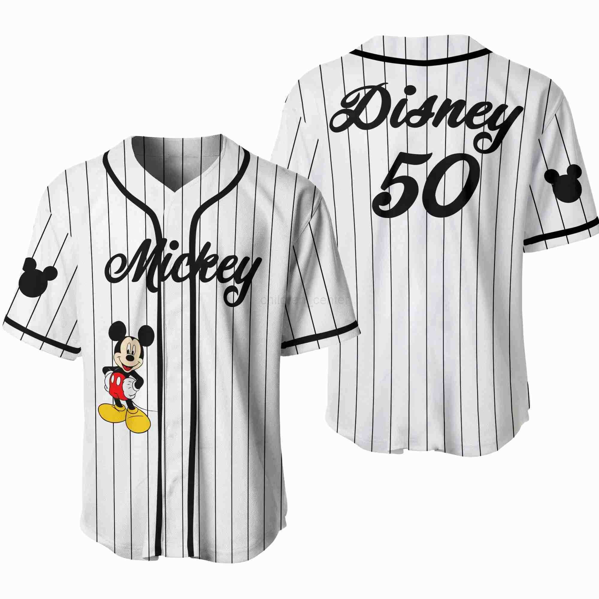 Disney Summer Kids Baseball Jersey Mickey Mouse Tops Tees Children Cute Cartoon Clothing Boys Girls Baseball Uniform Streetwear W250623
