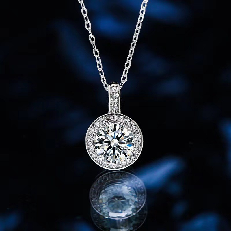 imitation moissanite necklace Platinum collarbone chain eight arrow zircon pendant accessory necklaces jewelry jewlery designer for women men
