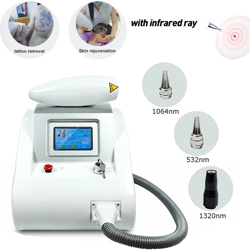 CE Approved Facial Whitening Device Q Switch Nd Yag Laser Tatoo Remover Qswitch 3 Wave Carbon Peeling Tattoo Removal Machine With Red Laser Point