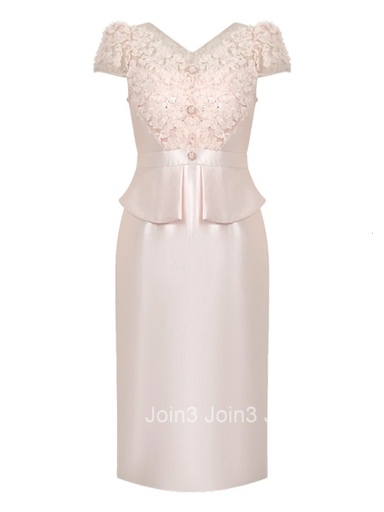 Elegant Luxury Summer Fashion Business Evening Dress Women Clothing Formal Occasion Sweet V-Neck Slim Party Prom Vestidos Fiesta