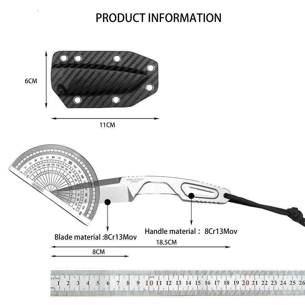 New Outdoor Hunting Fixed Blade Knife High Hardness 8Cr13Mov Knives Hiking Military Tactical Cutting Emergency Rescue EDC Tools high-quality