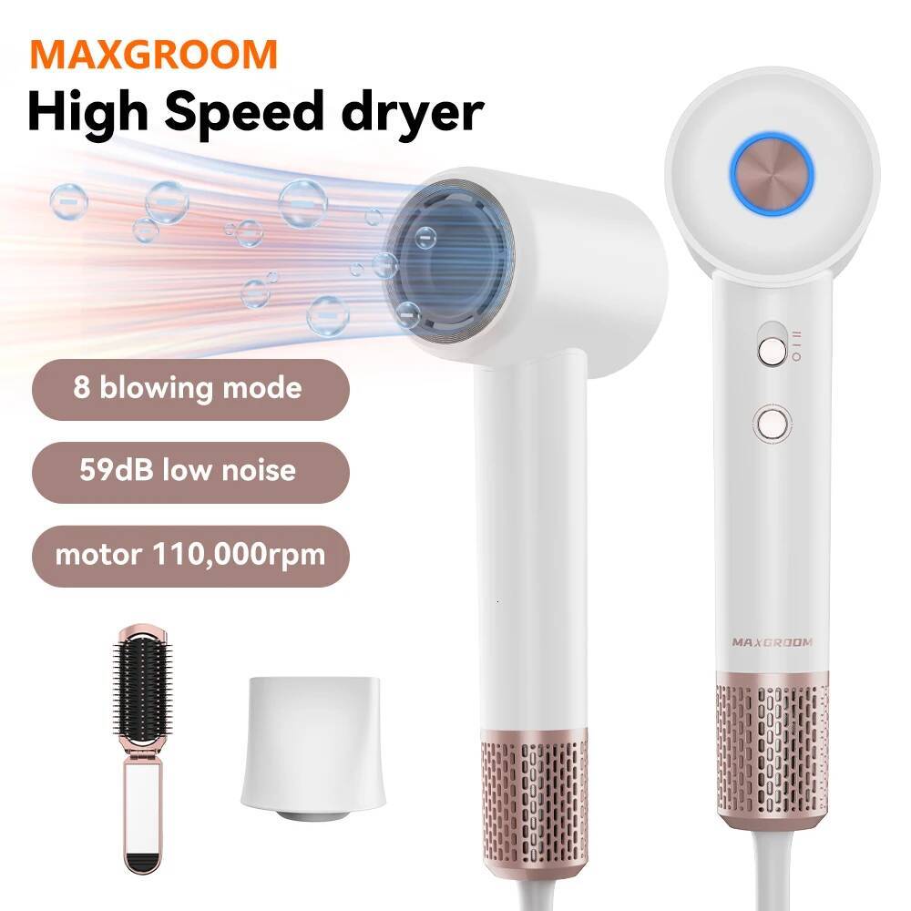 MAXGROOM 1600W High Speed 200 Milion Anion Electric Dryer Professional Negative Ions Hair Care Quick Hairdryer