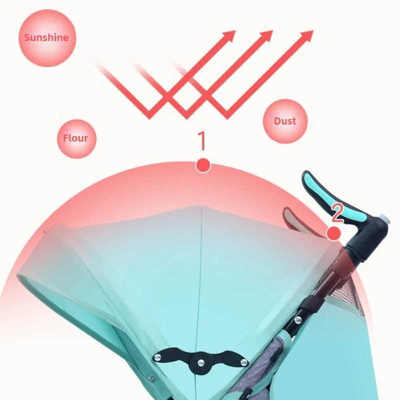 Lightweight Baby Stroller Foldable Four-wheeled Stroller with Sitting and Lying Function XJ250623