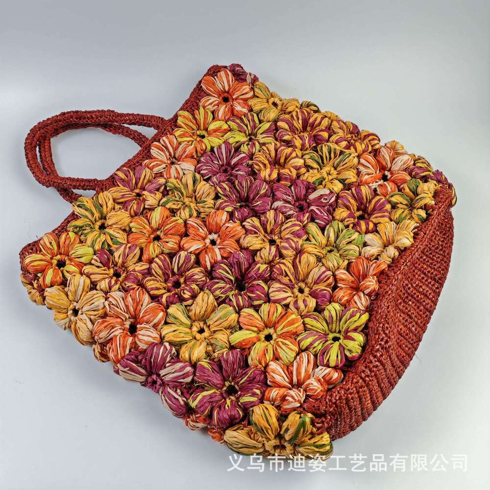 Beach Bag Luxury Straw Bag Straw Tote Spring Color Block Raffia Woven Women S Handbag Ins Vacation Style Beach Casual Travel Straw Bag