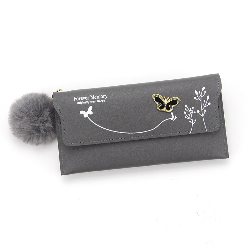 Free Shipping 2025 New Designer Bag New Women's Wallet Multifunctional Women's Clutch Bag Zipper Bag Coin Purse With Pom-pom Pendant Women&#