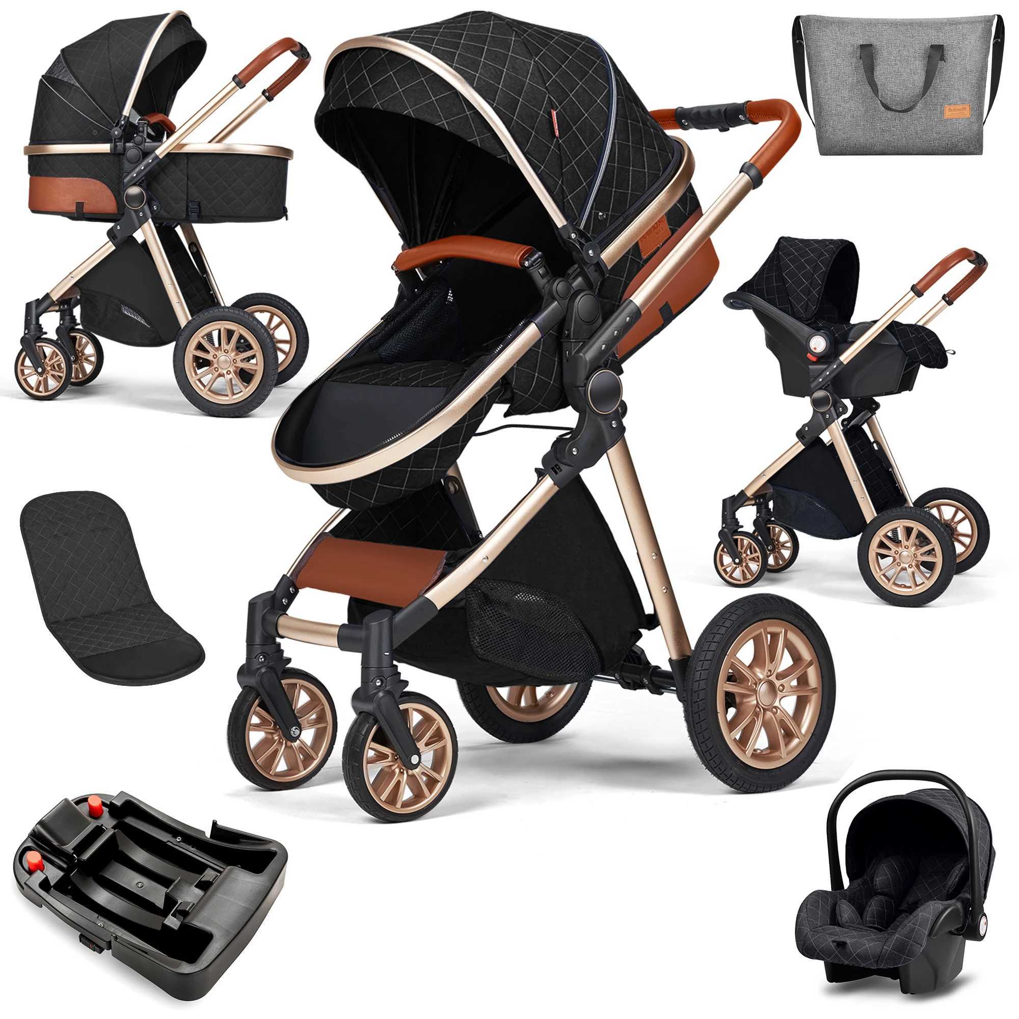 Baby Stroller 3 In 1 High Landscape Stroller For Newborns Infant Trolley Wagon Portable Baby Carriage With Base XJ250623