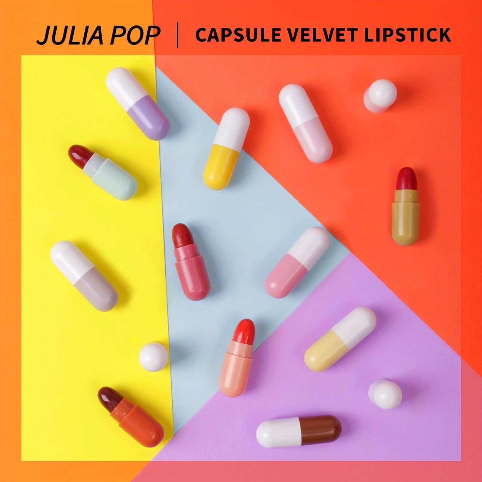 Mini Lipstick Set 12 Colors Capsules Matte Pill Shaped Lipstick Waterproof Long Lasting Mini Capsules Velvet Lipstick Set (12PCS) XJ250623