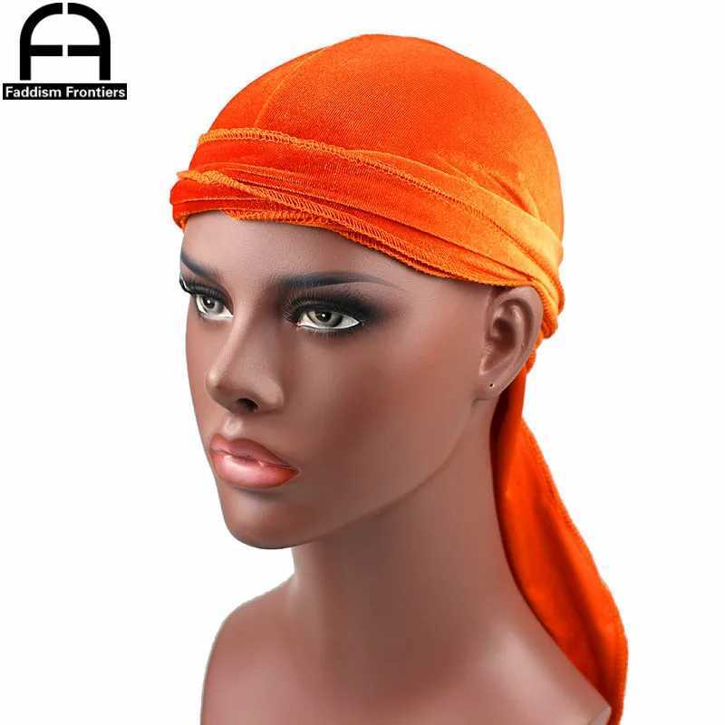 High Quality Mens Velvet Durags Bandana Turban Hat Wigs Doo Men Durag Biker Headwear Headband Pirate Hat Hair Accessories M250623