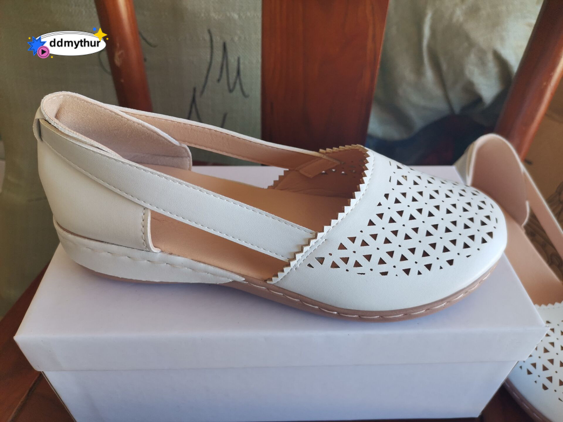 New Style Hole 2023 Summer Shoes Round Toe Wedge Large Size Flat Women's Sandals ddmythur