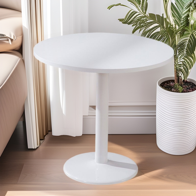 B6231 Iron side table small apartment cream style living room round creative coffee table sofa white side table