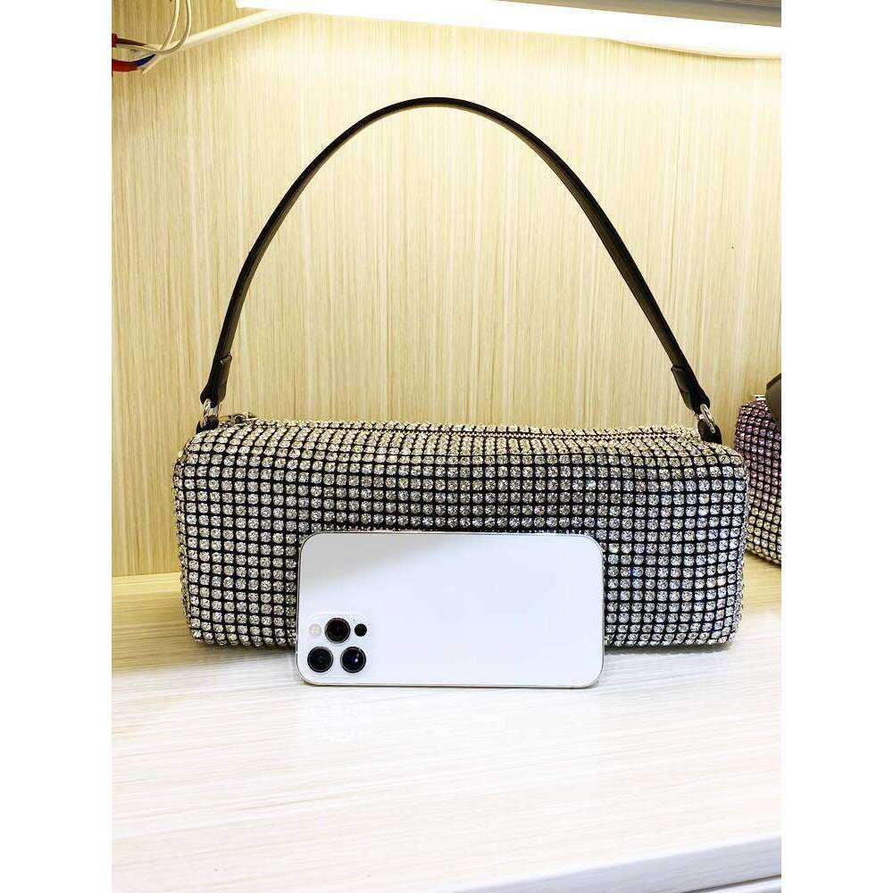 Trendsetting Rhinestone Adorned Evening Tote - Luxury Chain Shouldered Cross Body