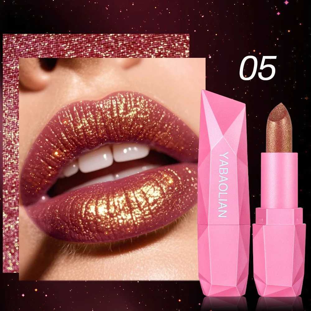 6 Colors Quicksand Golden Lipstick Fine Glitter Lipstick Moisturizing Silky Mermaid Aureate Long-Lasting Waterproof Lip Makeup XJ250623