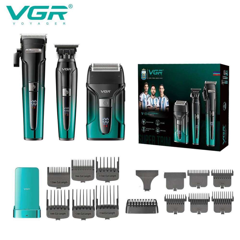 VGR Professional Shaver Razors Electric Beard DC Motor Clippers Barber Haircut Hair Trimmer For Men V-694
