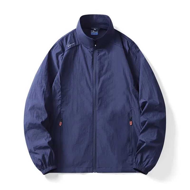 Summer Mens Lightweight Jacket Full Zip Sun Protection Coats Long Sleeve Streetwear for Men Hiking Fishing Zip Pockets W250623
