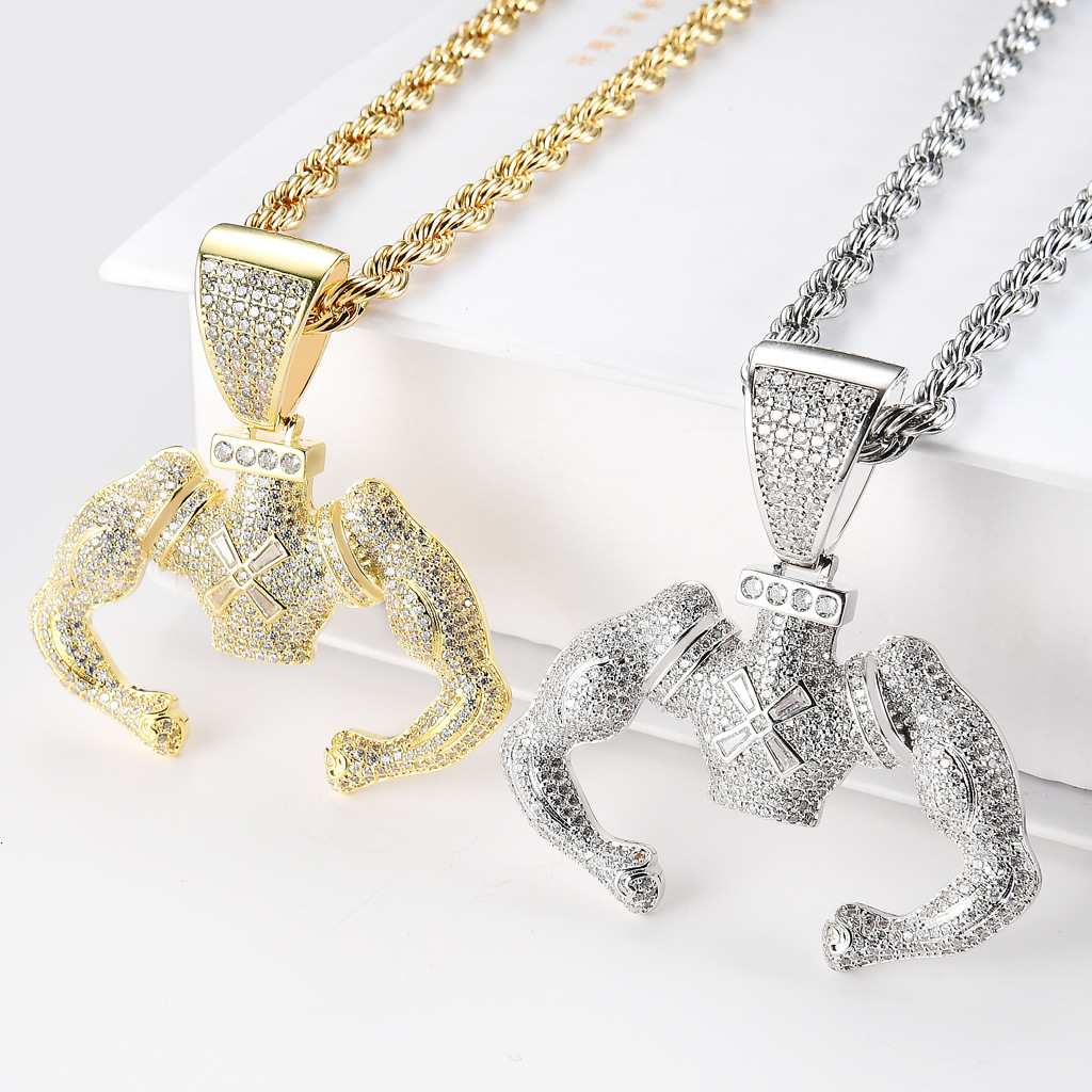 Hip Hop Moissanite Jewelry Unicorn Pendant Iced Out Agate Eyes Men Luxury necklace Pass the diamond tester