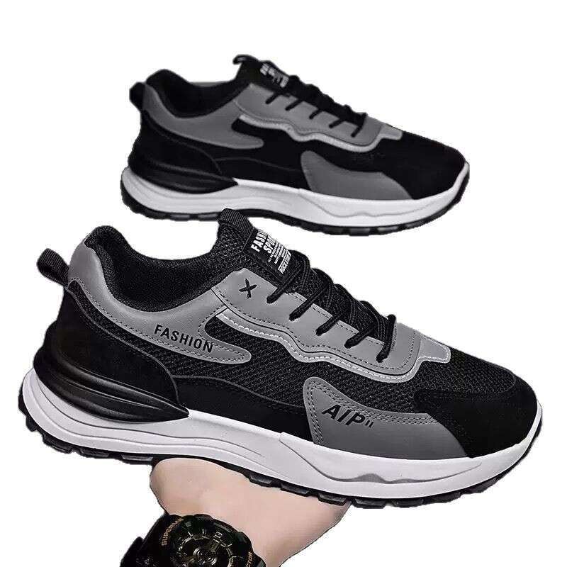 Summer New Breathable Mesh Men's Trendy Versatile Thick-Soled new Sneakers Casual Running Dad Shoes