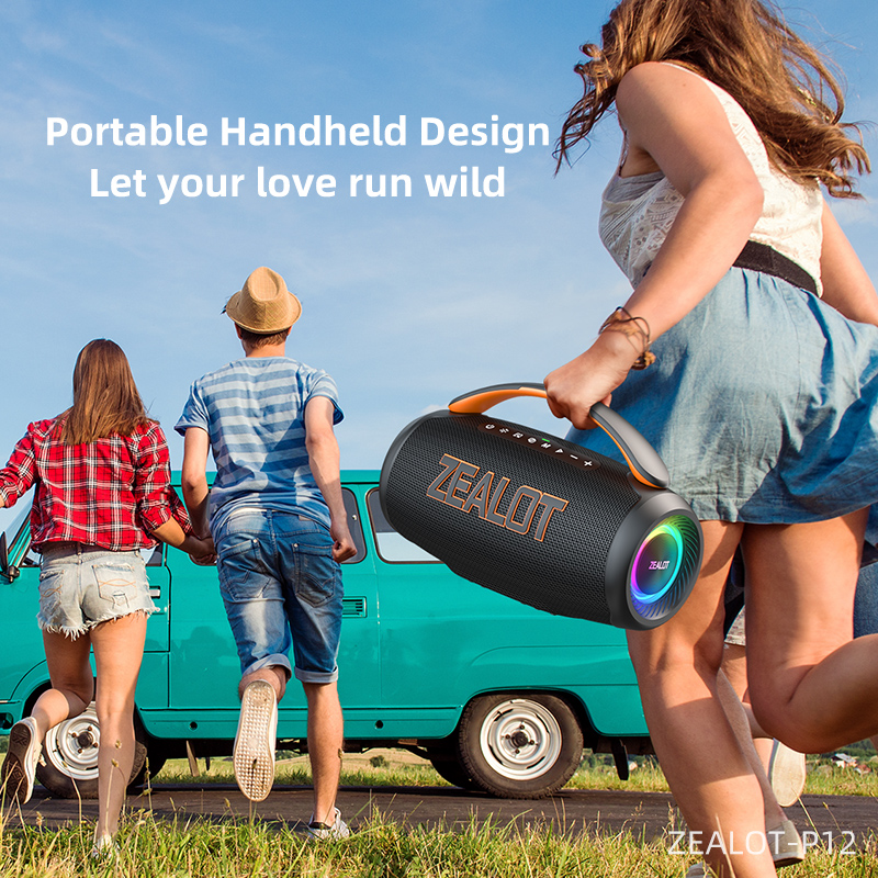 P12 Waterproof Portable Bluetooth Speaker with Handle Ideal for Picnics Beaches Adventures